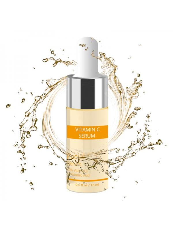 Vitamin C Serum with Hyaluronic Acid Natural Organic Anti Wrinkle Reducer Formula for Face Dark Circle, Fine Line & Sun Damage Corrector - Restore & Boost Collagen
