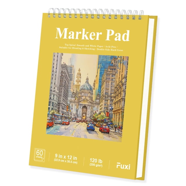 Rotulador Sketchbook Fuxi, 9 x 12, 200 g/m², 60 hojas