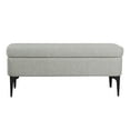 thumbnail image 5 of HomePop Large Modern Storage Bench with Metal Legs, 42"W x 14.5"D x 17.5"H, Sustainable Gray, 5 of 11