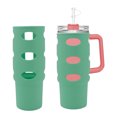 thumbnail image 2 of Cup Protector Sleeve Slip Resistant All Wrapped Detachable Silicone Water Cup Boot for 30oz Cups Green, 2 of 5