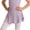 A Light Purple, variant on Girls Skirts Girls Solid Elastic Waist Wrap Side Slit Ballet Practice Tutu Skirt Above Knee Shaping for Performance Class Black 8 Years-12 Years
