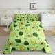 thumbnail image 1 of Juego de edredón temático Queen Size, Juego de cama aguacate verde 3pcs para niños Niños, 1 of 5