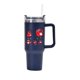 thumbnail image 2 of Taza para coche, taza con mango de acero inoxidable 304, taza de hielo con pajita, 40oz, 2 of 8