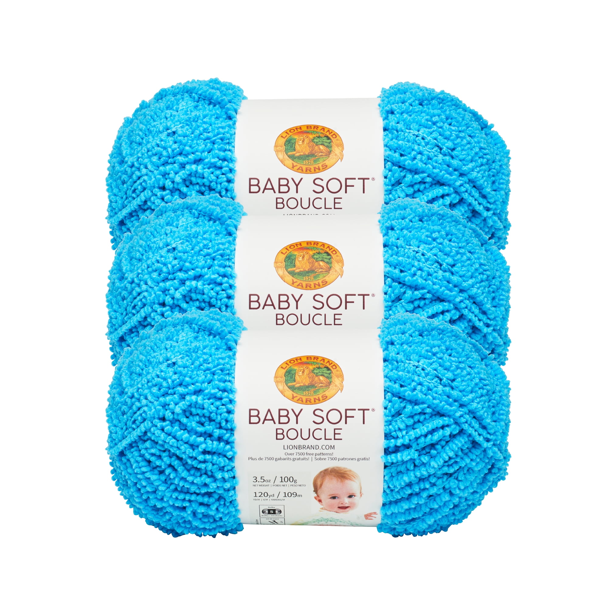 Lion Brand Yarn Baby Soft Boucle Yarn - Baby Soft Boucle Yarn . shop for Lion  Brand Yarn products in India.