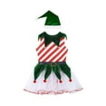thumbnail image 4 of iiniim Kids Girls Christmas Ms.Santa Elf Costume Figure Ice Skating Ballet Leotard Dance Tutu Dress with Hat Size 4-16 Red 16, 4 of 7