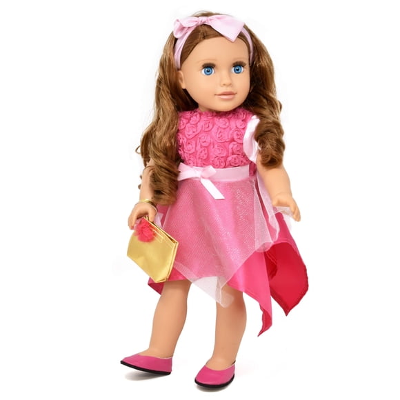 Gift Boutique Poupée Fille de 18 Pouces, Poupée de Mode aux Cheveux Fins pour Coiffer des Vêtements Chaussures Roses et Accessoires Poupée Princesse pour Filles et Enfants