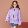 thumbnail image 4 of Bnwani Girls Hoodies Long Sleeve Pockets Zip Up Sweatshirt Plain Tops Pullover, 4 of 8