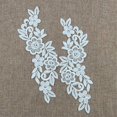 thumbnail image 4 of Pair El Applique Floral Blanco Del Cordón Bordó El Applique de Los Ajustes Del Arte de Costura+Pair El Applique Floral Negro Del Cordón Bordó El Appli Soledad Applique floral del cordón, 4 of 10