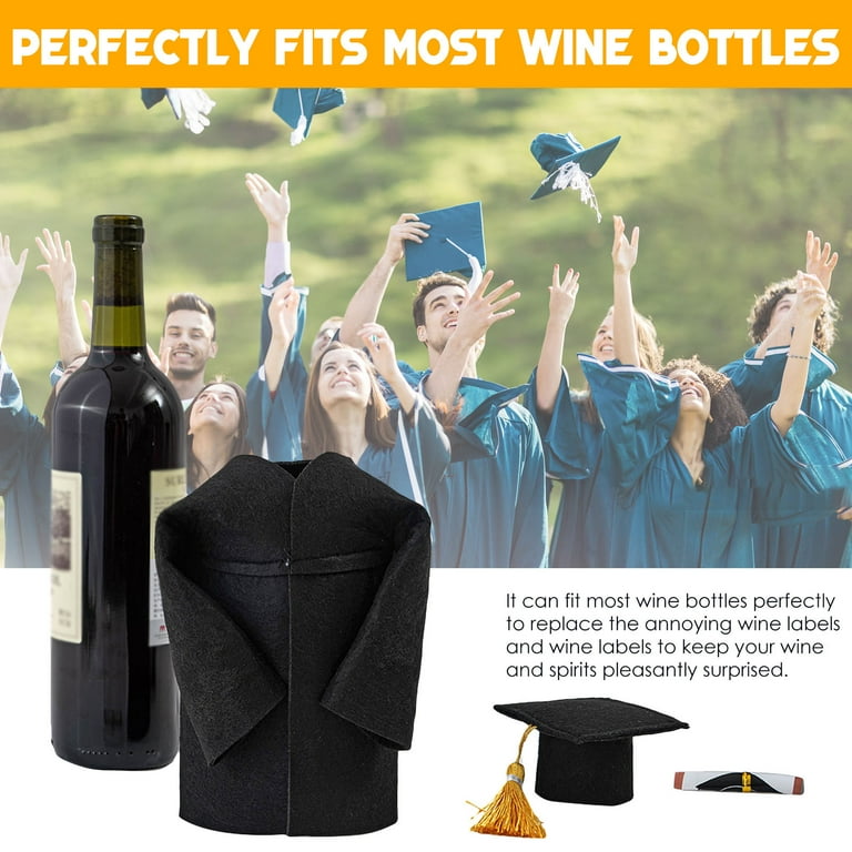 Christmas decorations Cap Gift Graduation And Graduation Gown Decor  Champagne Cover Party Bottle Home Decor fall decorations for home