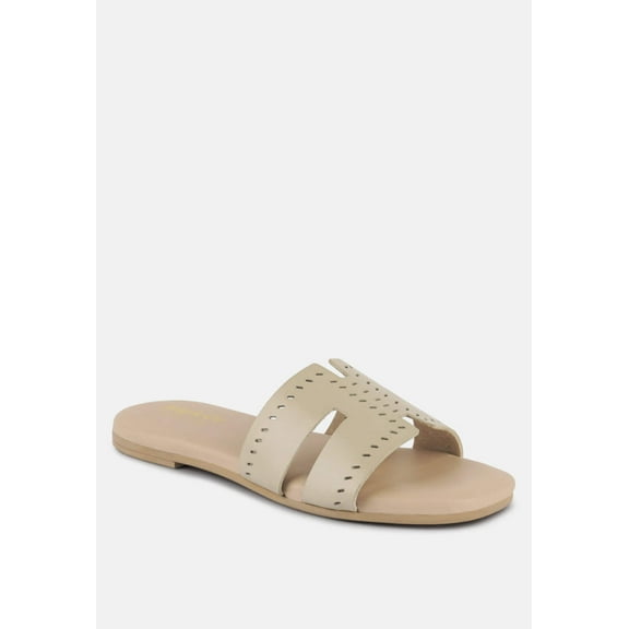 IVANKA Cut Out Slip On Sandals