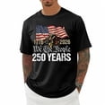 thumbnail image 5 of Puliio Mens Usa 250Th Anniversary T-Shirt Celebrating 1776-2026 Patriotic American Flag Graphic Tee 250 Years Together Commemorative Apparel For Men（Black,XL), 5 of 5