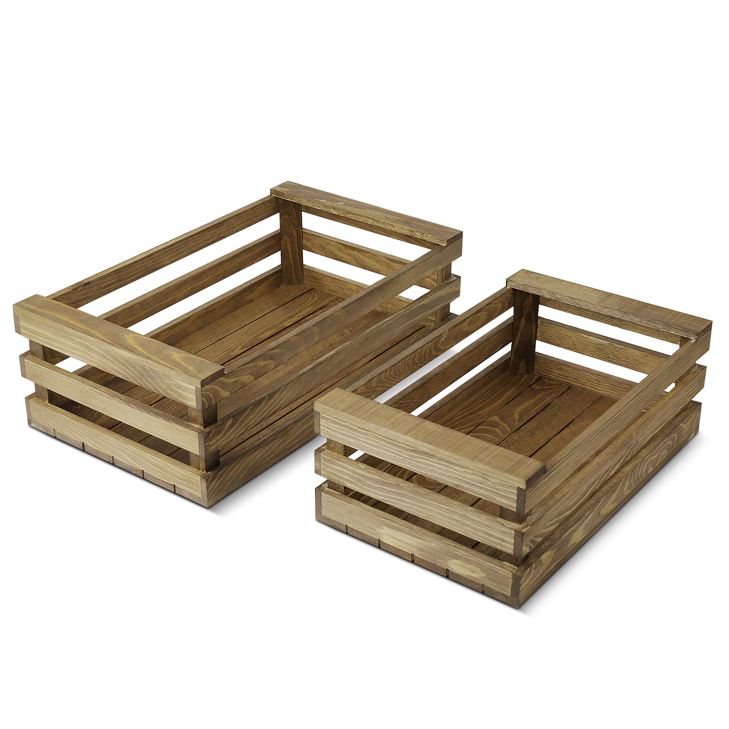 Buy Decorative Storage Wooden Crates Rustic Style Finish Vintage Wood