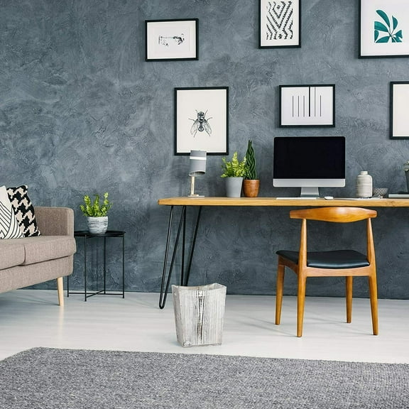 Modern Wood Trash Can Wastebasket Bin with Handle for Living Room,Bedroom,Office