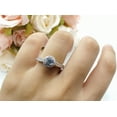 thumbnail image 3 of Halo Promise Round Ring Black CZ 925 Sterling Silver Size 10, 3 of 7