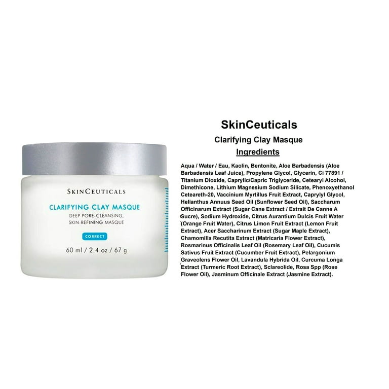 SkinCeuticals Clarifying Clay Masque, Deep Pore Cleansing for Acne