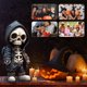 thumbnail image 4 of Escultura de resina Wdftyju Skull Dolls Gótica Esqueleto Halloween, 4 of 4