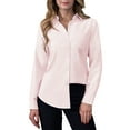 thumbnail image 3 of Siliteelon Womens Button Down Shirt Long Sleeve Oxford Cotton Blouse Classic Fit Wrinkle Resistant Office Work Top with Pocket, 3 of 8