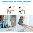 thumbnail image 2 of Laptop Stand, Laptop Riser, Aluminum Ergonomic Laptops Elevator for Desk, Metal Holder Compatible with Mac MacBook Pro Air, , HP, Dell, More 10-15.6 Inch PC Notebook, LS1 Silver, 2 of 7