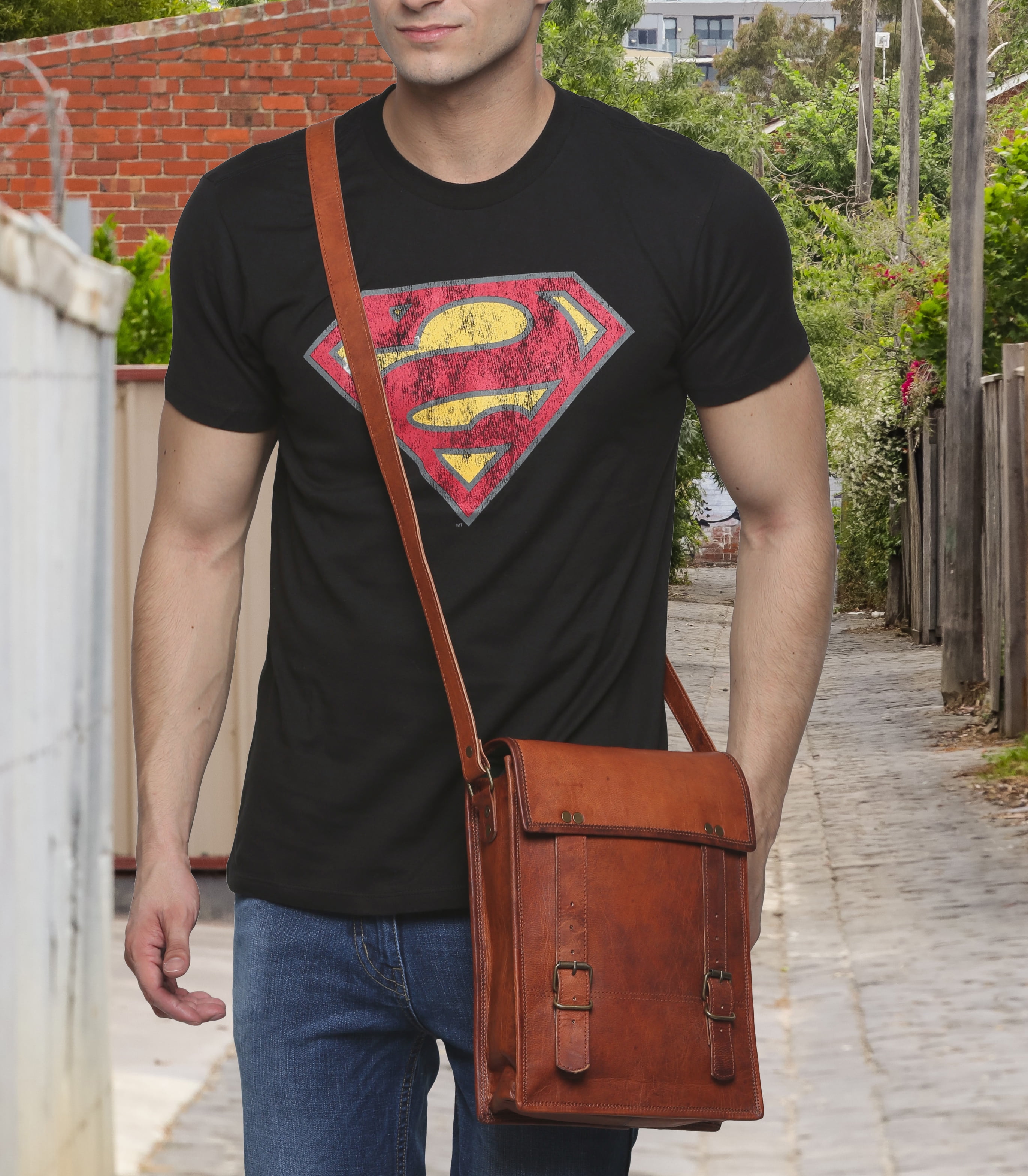 rustic town messenger bag