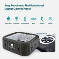 thumbnail image 4 of RELXTIME Inflatable Hot Tub 4-6 Person 73X73 Inch Square Outdoor with Heater Pump, 2 Cartridges, 1 Cup Holder, Black, 4 of 6