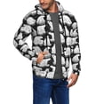 thumbnail image 2 of Kdxio Cute Cartoon Polar Bear Print Men Hoodies Casual Hoodies for Men with Zip Pockets Full Zip Long Sleeve Sweatshirt Sports Hooded Jacket-X-Large, 2 of 5