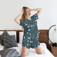 thumbnail image 2 of Vsdgher Sports Ball Pattern Womens Pajamas 2 Piece Short Sleeve Sleepwear Set,Summer Soft Pajamas Set Casual Lounge Sets, 2-Piece Pj -XX-Large, 2 of 8