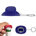 thumbnail image 2 of Btomtd Cowboy Hat Bottle Opener Keychain, ABS Portable Opener for Beer, Western Themed Bar Party Decoration and Gift, Blue, 2 of 7
