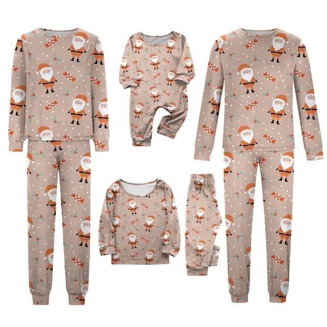 Pyjamas Assortis Père Noël Tenues Assorties pour la Famille, Pjs de Noël Durables pour la Famille, Fournitures de Noël pour les Membres de la Famille (Rouge)