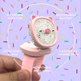 thumbnail image 3 of Ventilador personal con correa para la muñeca–Funciona con pilas,ventilador recargable USB portátil,3 velocidades ajustables–Ventiladores portátiles para niños y niñas en interiores y exteriores, 3 of 5
