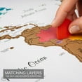 thumbnail image 2 of Scratch Off Map of The World | Deluxe Watercolor Wanderlust Edition | XL Size 24"x 36" | Beautiful Wall Art | Perfect Travel Gift | Includes Scratch Off Tools and Memory Stickers, 2 of 4