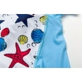 thumbnail image 3 of BONVERANO Baby Boys Swimsuit UPF 50+ Sun Protection, Zip Front Hoodie Long Sleeve One Piece Swimwear, Toddler Bathing Suit（blue Starfish 24-36months）, 3 of 6