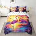 thumbnail image 2 of Erosebridal Wildlife Flamingo Bedding Sets Twin Size,Palm Tree Comforter Sets with Sheets,Marine Decoration,Reversible,Breathable,7pcs, 2 of 6