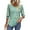 F-Floral Green, variant on UVN Summer Blouses for Women 3/4 Sleeve Shirts Ladies Casual Crew Neck Womens Tunic Tops