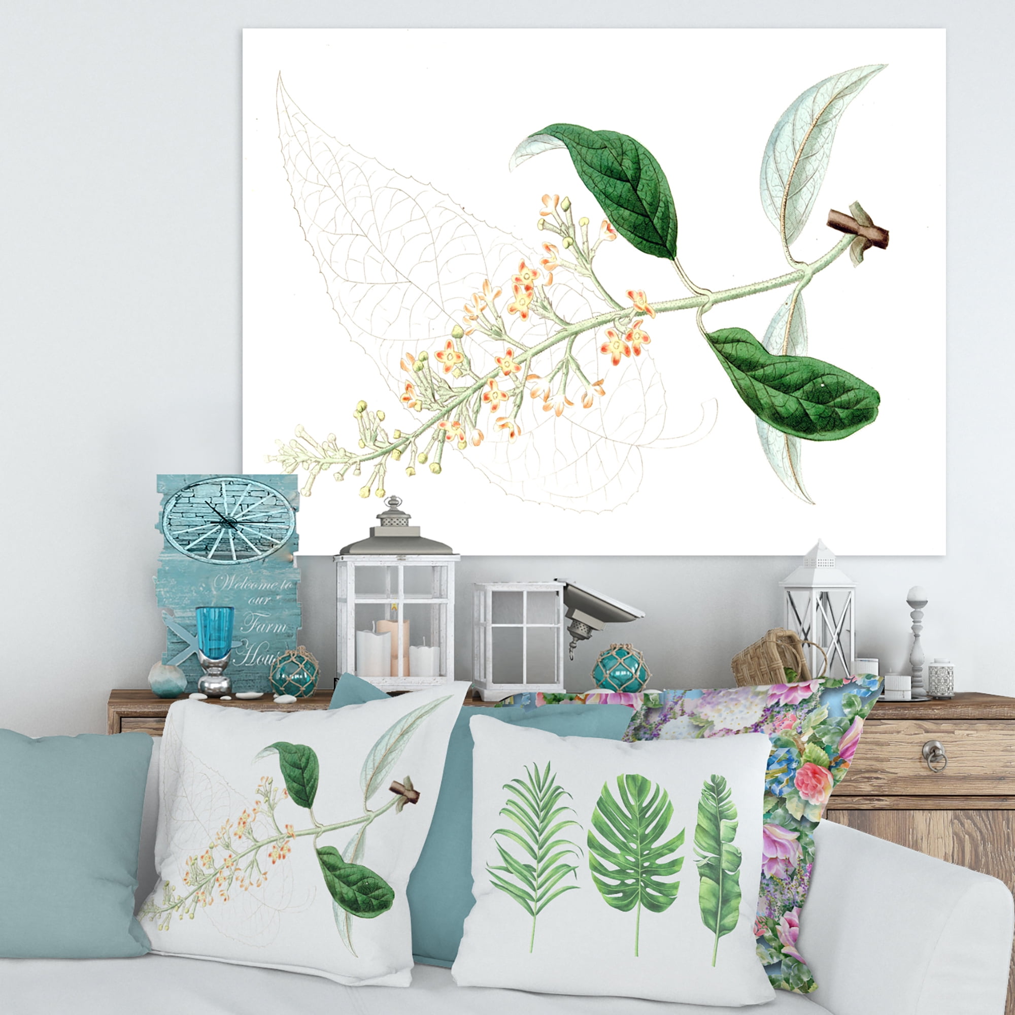 Designart ' Ancient Plant Life XXVII ' Traditional Canvas Wall Art Print