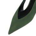 thumbnail image 3 of YDN Women Comfy Pointy Toe Low Heel Slip On Pumps Wedges Elastic Slingback Strap Sandals Chic prom Dating Shoes Size 12 Green, 3 of 4