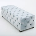 thumbnail image 6 of Provence Tufted Velvet Fabric Rectangle Ottoman Bench, 6 of 9