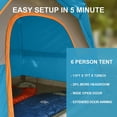 thumbnail image 4 of CAMPROS 6 Person Dome Tents with Removable Rain Fly Waterproof Windproof Family Dome Tent for Camping, 4 of 8