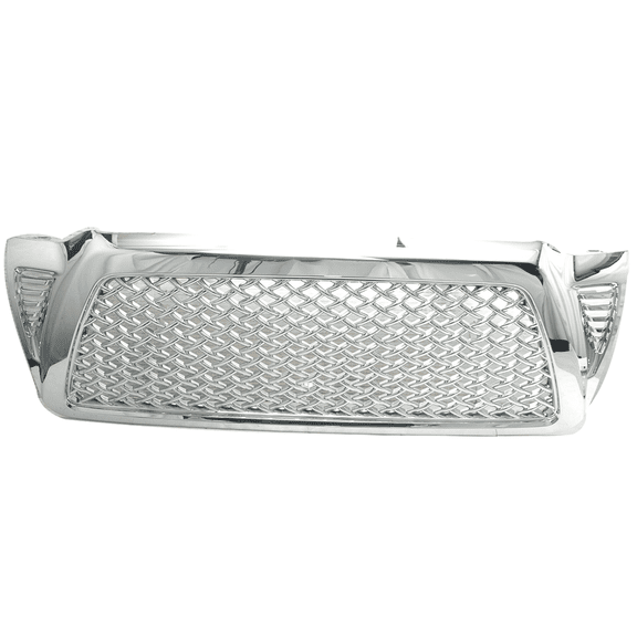 Ikon Motorsports Compatible with 05-11 Tacoma Chrome Replacement Front Hood Bumper Mesh Grill Grille ABS 2005 2006 2007 2008 2009 2010 2011