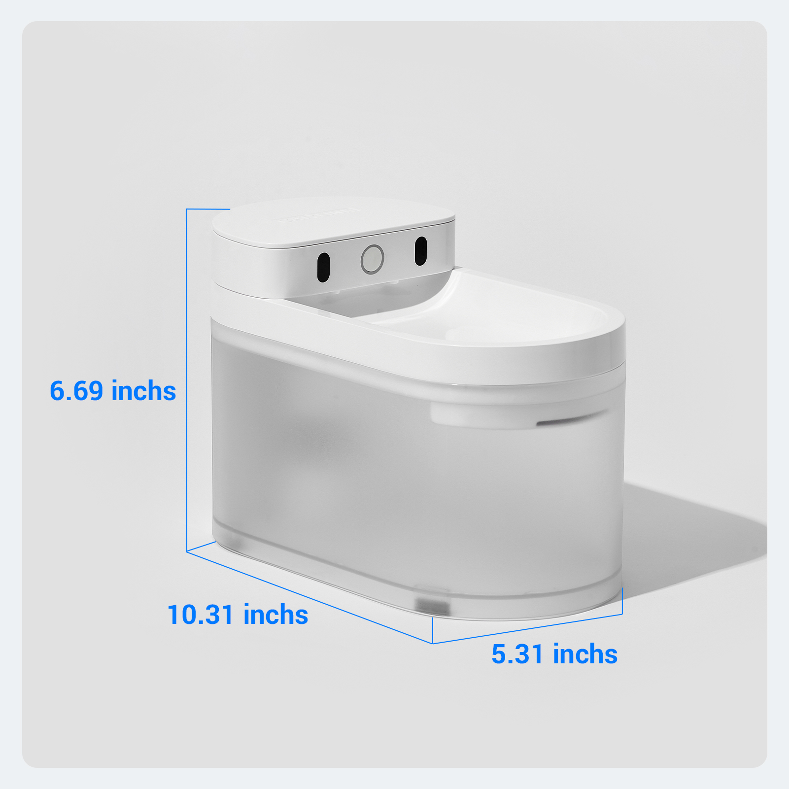 CATLINK W03 Wireless Cat Water Fountain with APP Control, 5000mAh Battery Operated, 2300ml, Health Report