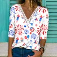 thumbnail image 2 of USSUMA Dressy Tops for Women Floral Print Womens Blouses and Tops Casual Long Sleeves V-Neck Casual Dressy Shirts for Women, 2 of 5
