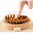 thumbnail image 3 of 3pcs Xtellar Peines Masajeador De Cabeza De Madera Color Marron, 3 of 3
