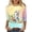 AB51 Yellow, variant on Bainana Easter T-Shirt For Women Fashion Floral Bunny Print Round Neck 3/4 Sleeve Casual T Shirt Top Ladies Festival Modern Fit Tee Yellow Size L