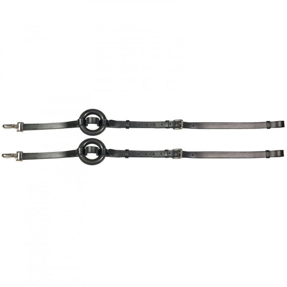 Horze Leather Side Reins w/Rubber Donuts