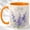 Orange, variant on July Girl Coffee Mug, Larkspur Birth Month Flower Cup, Watercolor Floral Birthday Gift for Her, Botanical Design, Ceramic 11 Oz Mug