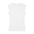thumbnail image 7 of Oiangi Tank Top Women Crew Neck Ribbed Knit Sleeveless Shirts Casual Dressy Going Out Tanks White S, 7 of 7