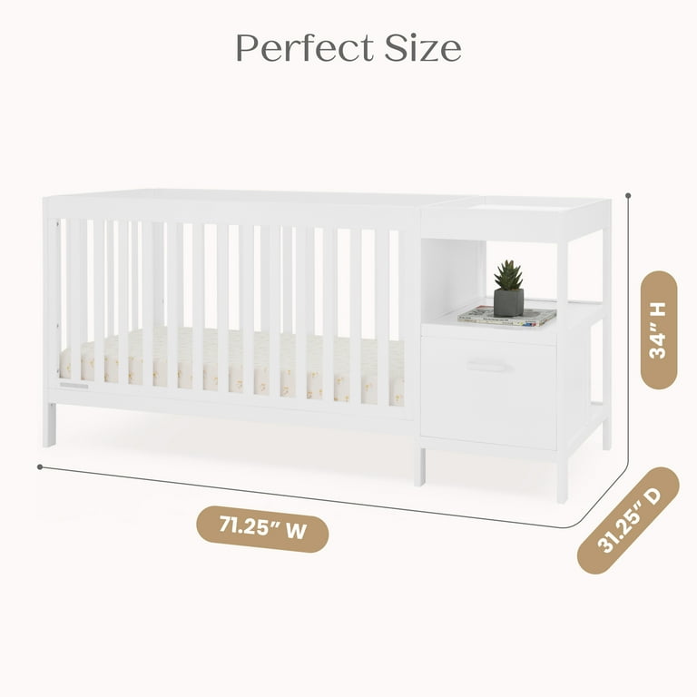 Delta Children Alice 5-in-1 Convertible Crib and Changer