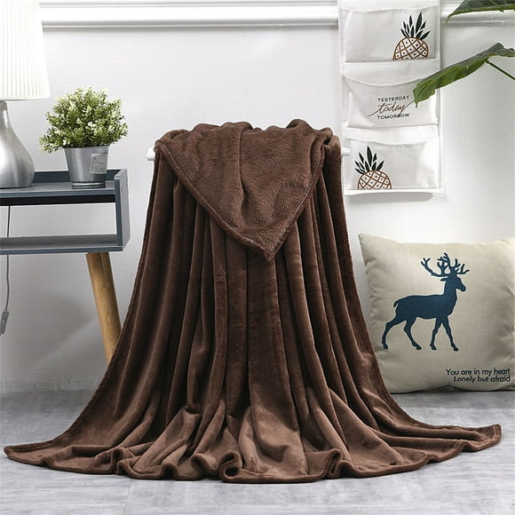 Super Soft Fleece Blanket Throw | Double-Layer Warm Reversible Lambswool | 100% Polyester Microfiber | Fade Resistant | Easy Care | Sofa Bedding Rug | 200x230cm | Versatile Cozy Use