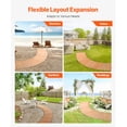 thumbnail image 4 of KFFKFF Wood-Based Garden Trail,7ft x 17in,Anti-Slip Arced Garden Strollway,Unfurl Cedar Exterior Stroll Path with Cable Link,Ornamental Grassland Stepping Stone for Rear Yard Plank Road Wedding Event, 4 of 9