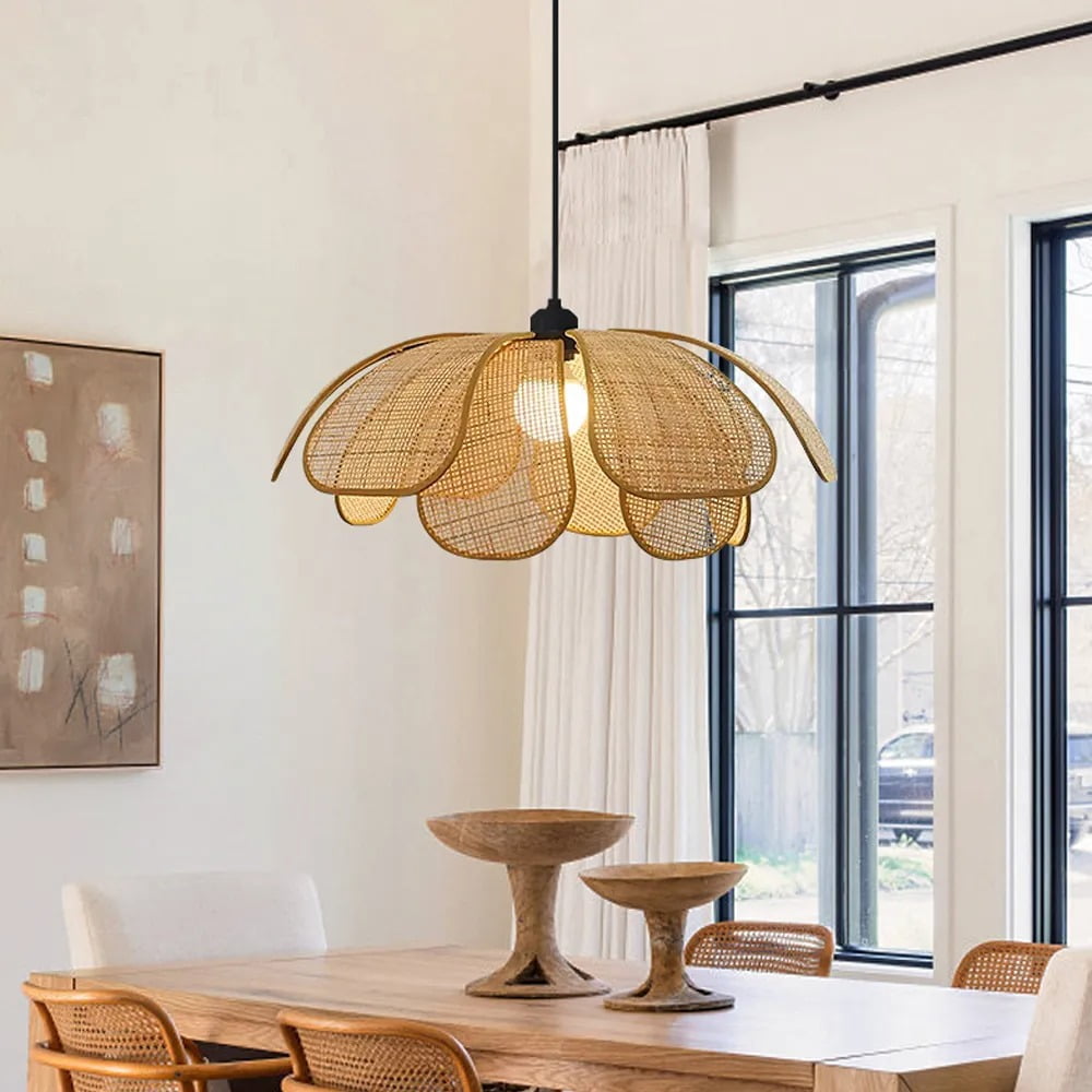 LittleGlovo Japanese Petal Chandelier Wabi-sabi Style Dining Room Balcony Decorative Lamps