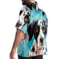 thumbnail image 3 of Spotted Dog Men's Short Sleeve Spread Collar Poplin Shirt, Casual Printed Button Down Summer Beach Tops for Men, Unisex Comfortable Shirts, 3 of 6